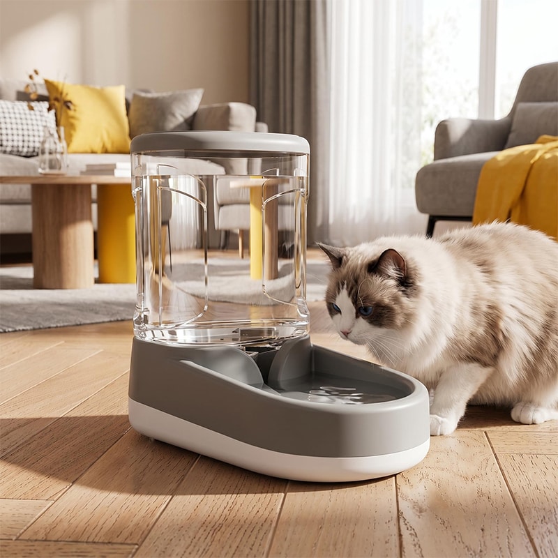 3.8 L Automatic Pet Feeder Cat Dog Food Dispenser Water Bowl Drinking Fountain photo 7