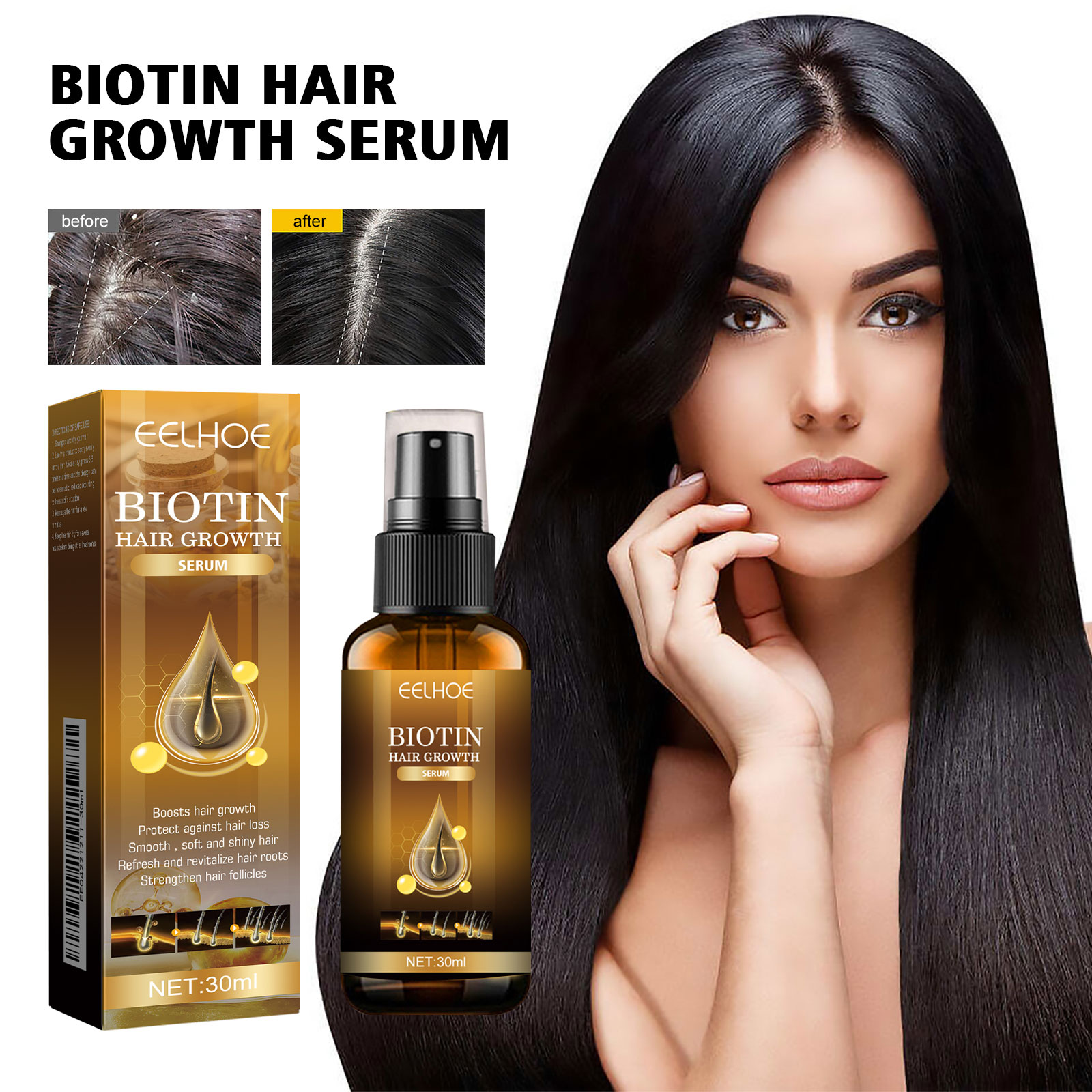 Biotin Hair Spray 30ml-box photo 3