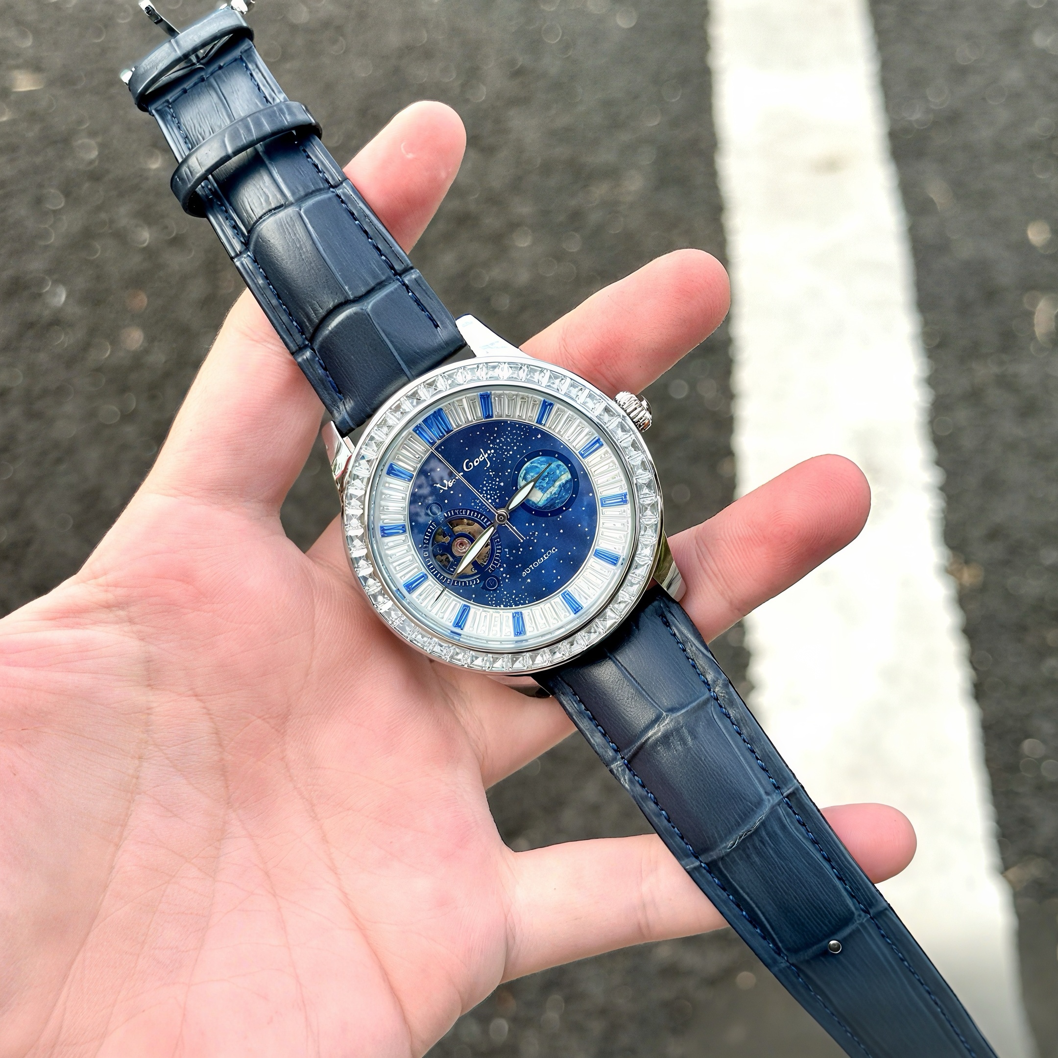 VanGogh Men's Geneva Series Art Automatic Mechanical Watch photo 6