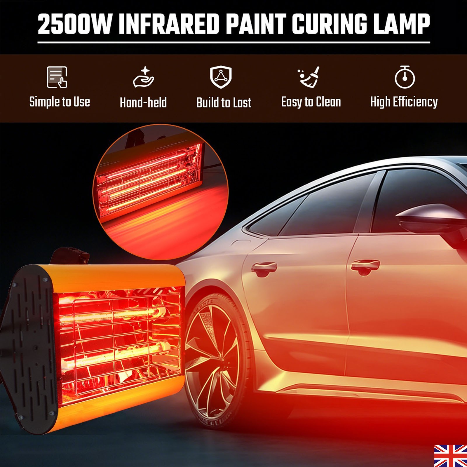 2500W Infrared Paint Curing Lamp For Drying Hot Paint Dryer Heating Lamp Drying photo 6