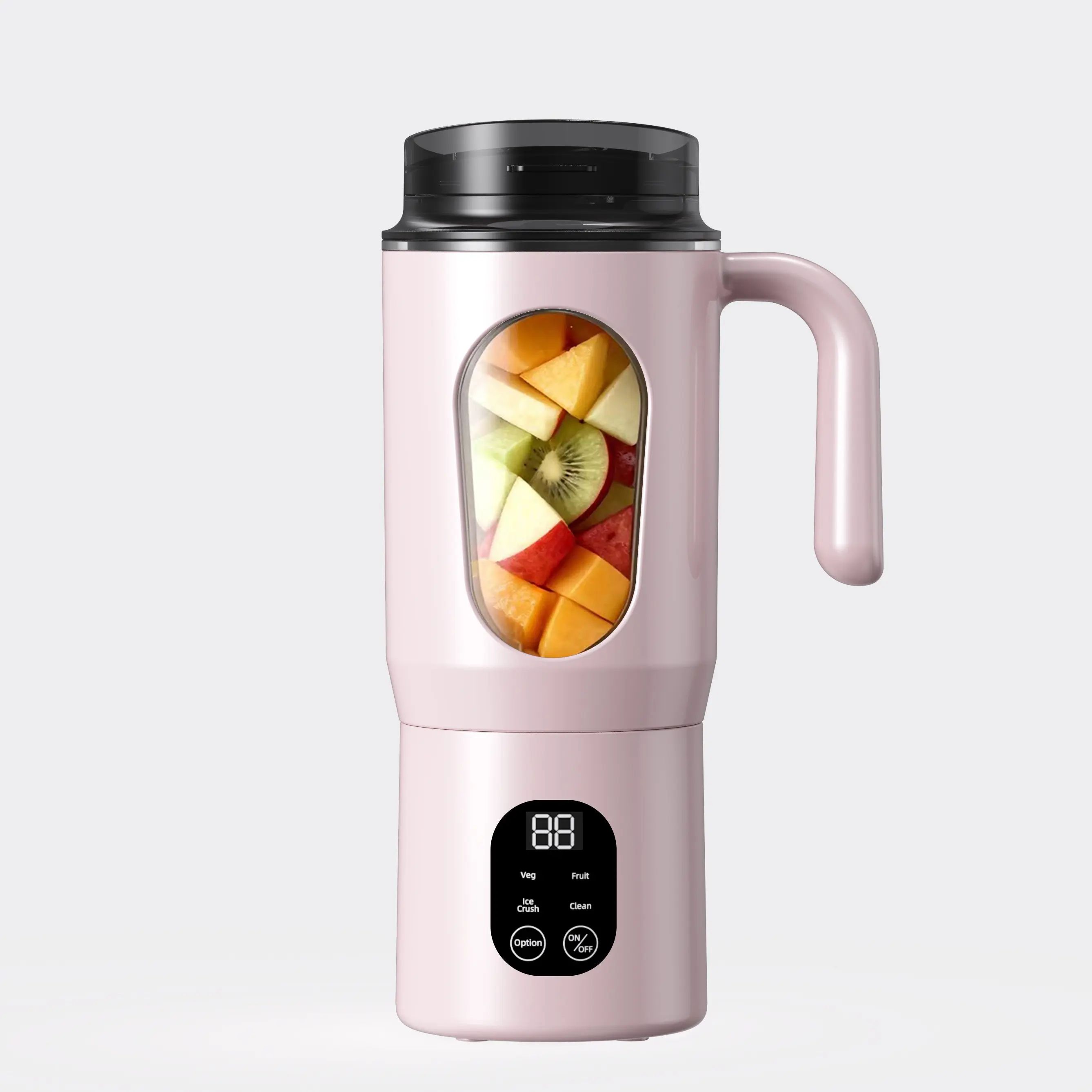 Cordless Portable Blender For Shakes & Smoothies, Personal Juicer Cup,  BPA-Free Bottle With LED Display, Self-Cleaning Ice Crusher photo 8