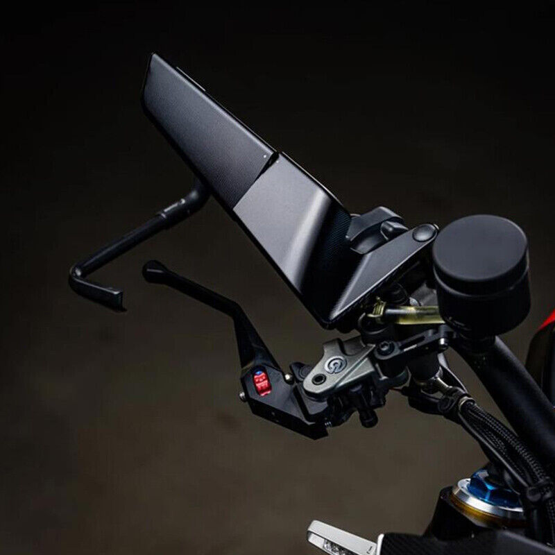 Motorcycle Wind Wing Rear View Mirrors Stealth Wind Wing Side Mirror Universal- photo 8