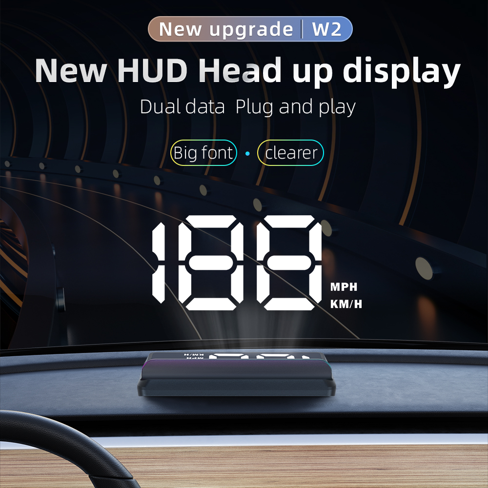 Car HUD Speedometer Windshield Projector With Sun Visor, Digital GPS Speed Display, USB Plug  Play, Auto Brightness, Clear White Projection photo 1