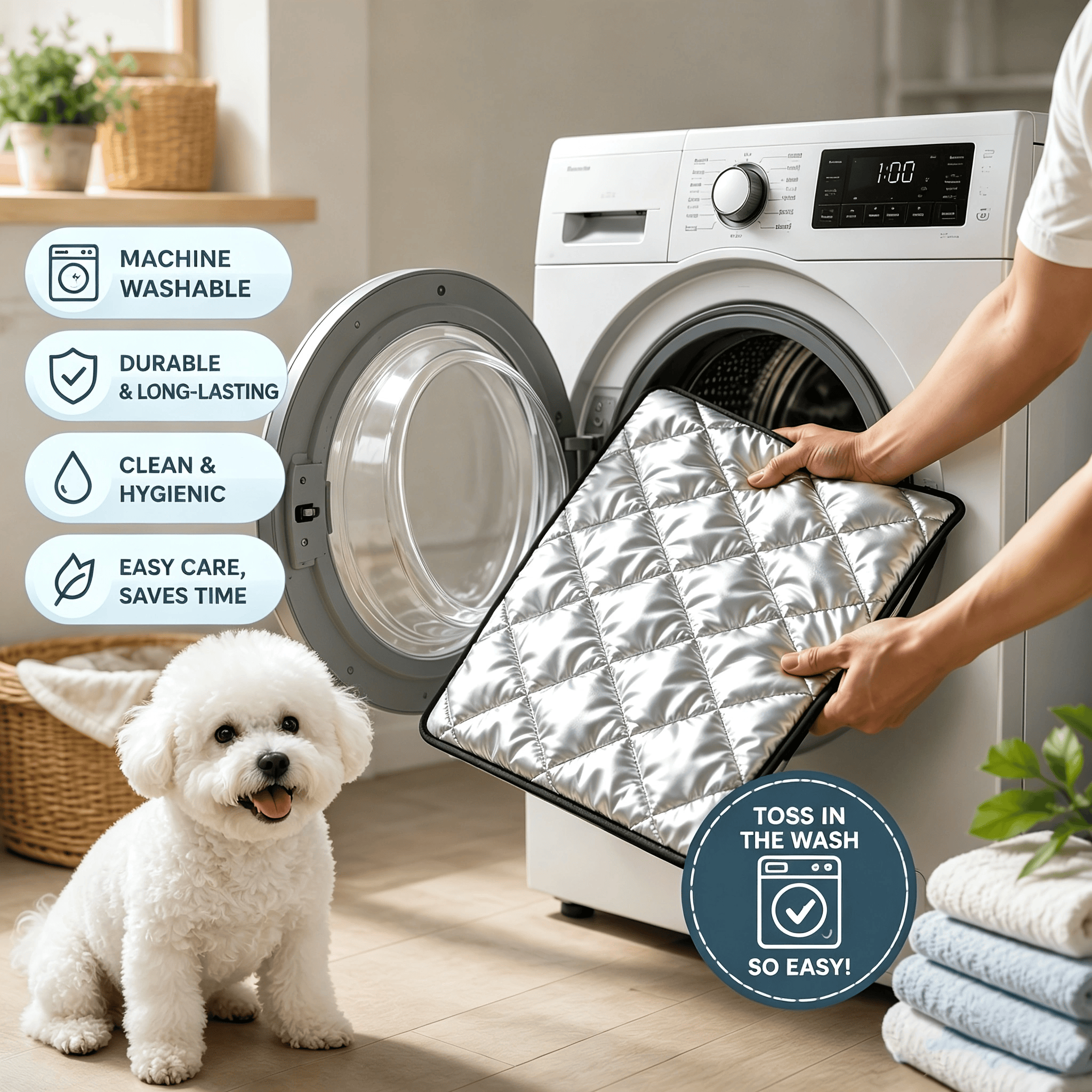 A Must-Have When Going Out.Multi-use Pet Pad, Waterproof, Machine Washable & Dirt Repellent For Dogs & Cats, Works For Various Scenarios photo 3