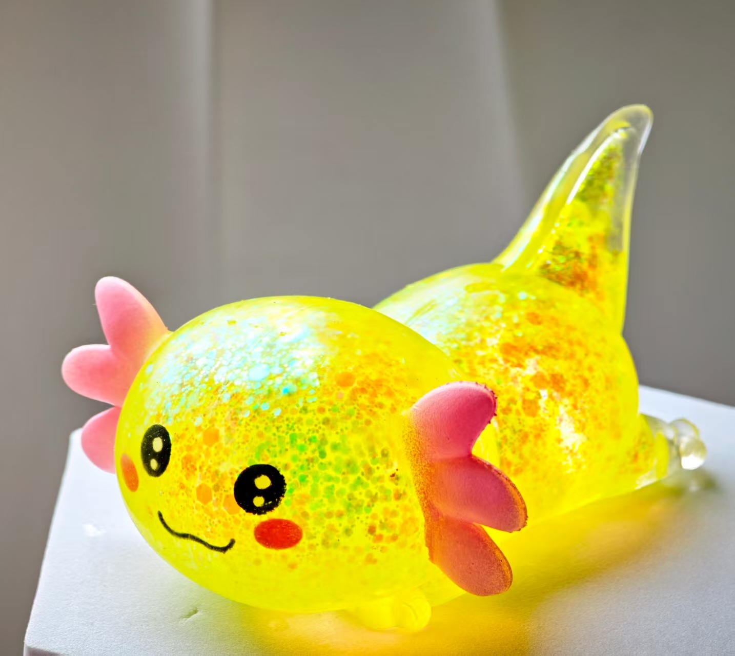 Axolotl Squishy Toy, Cute Slow Rising Fidget Toy For Stress Relief, Soft Squeeze Sensory Toy For Kids And Adults, Handheld Stress Ball For Anxiety And Focus photo 2