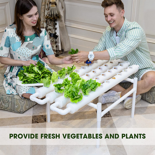 36 Sites Hydroponic Grow Tool Kits Vegetable Garden System Home Water Pump PVC photo 6