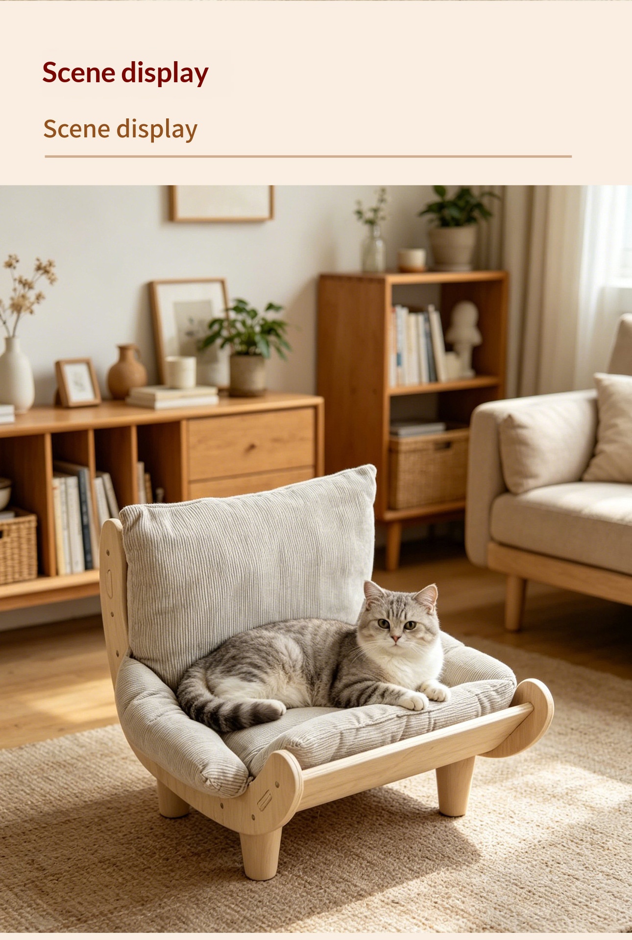 Wear-Resistant Integrated Cat Sofa Bed photo 4