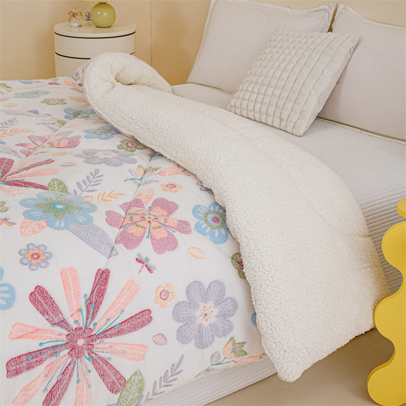 1PC Sherpa Comforter, Double Sided Warm Fluffy Bedding Comforter, Thick Soft Comforter For Bedroom All Season photo 3