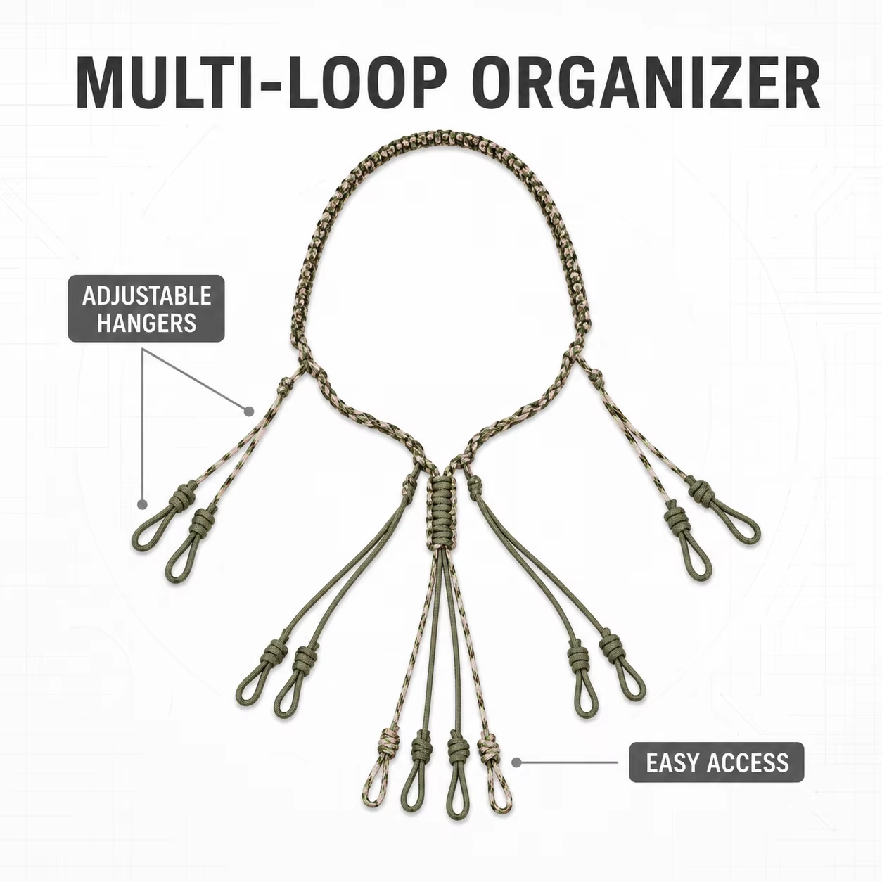 LINKSPORTS Duck Call Lanyard Adjustable Loops Nylon Material Portable Hunting Game Call Holder For Duck Goose Waterfowl Hunting photo 2
