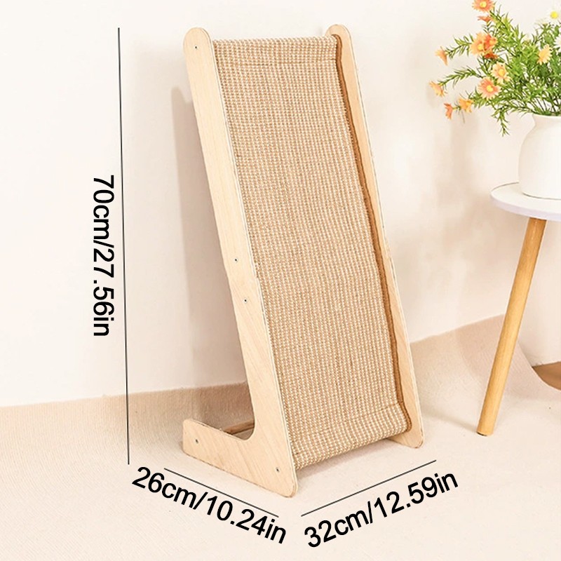 Dual Use Sisal Cat Scratcher Large Cat Scratcher L Shape Scratch Pad For Cats photo 8