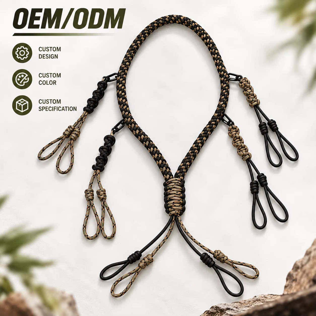 Nylon Duck Call Holsters Multiple Loops Adjustable High Pressure Hunting Game Call Holder Waterfowl Outdoors Durable photo 2