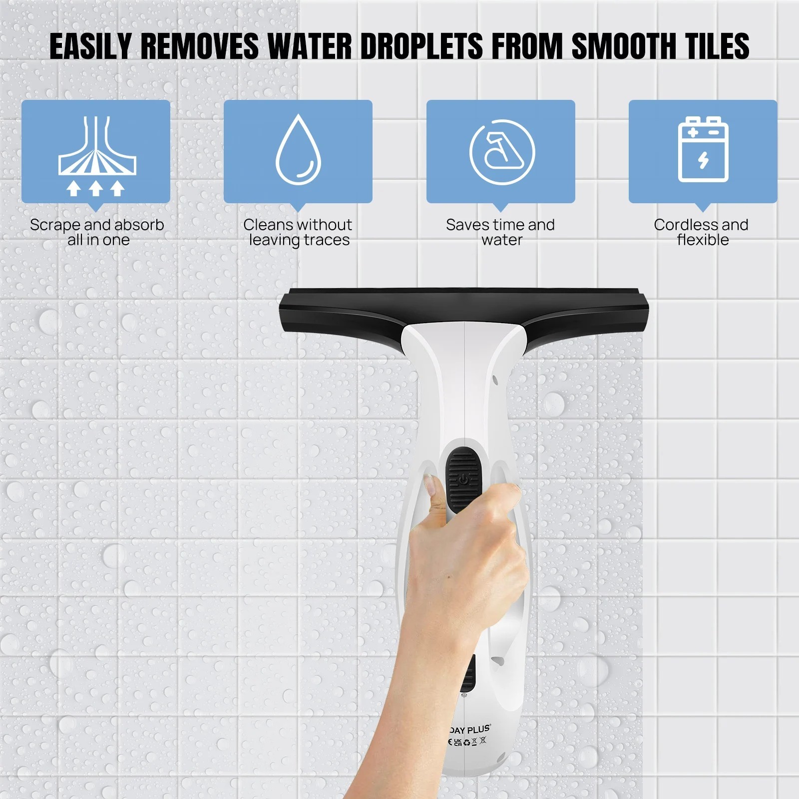Cordless Window Vac Rechargeable Vacuum Cleaner Compact Electric Window Cleaner photo 7
