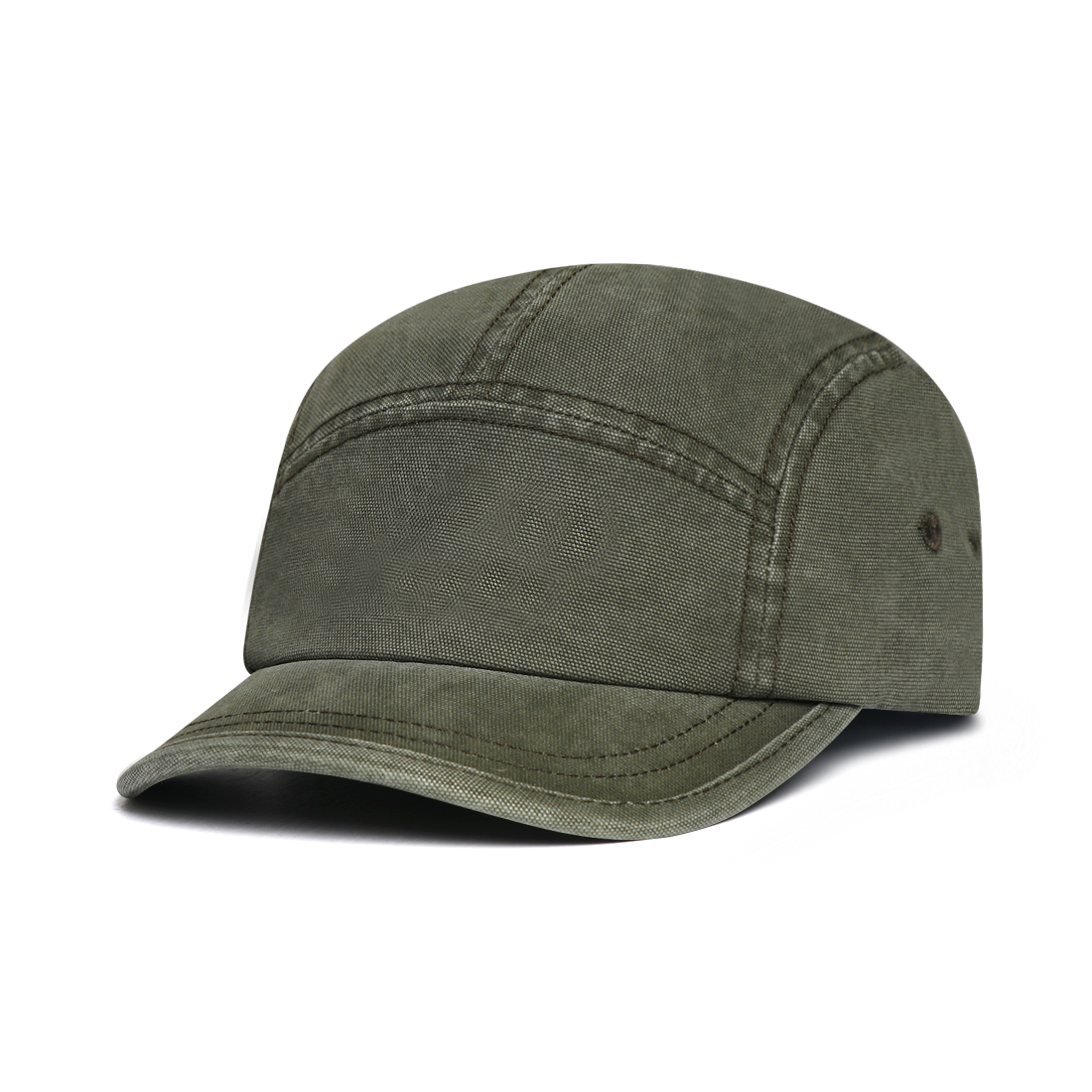 Fashionable And Simple Light Board Water-washed Distressed Baseball Cap With Short Brim, Five-piece Construction, Workwear Style Hat For Outdoor And Daily Casual Wear photo 7