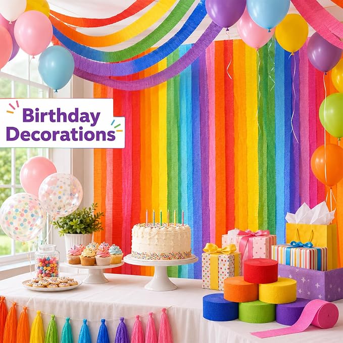 12-Roll Party Crepe Paper Streamers 984FT For Halloween, Christmas, Weddings, Baby Showers And Celebrations photo 5