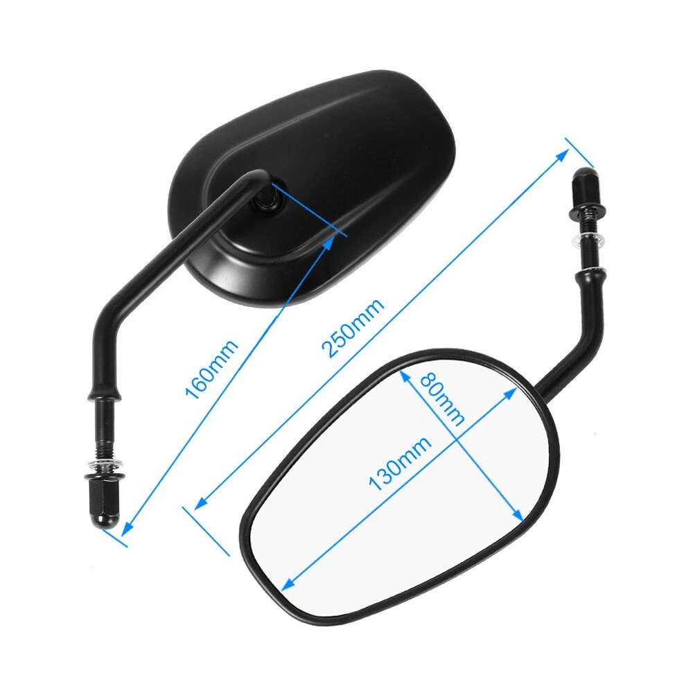 Black Motorcycle Rearview Mirrors For Har Ley D Avidson Sportster XL 1200 Iron 883 photo 4