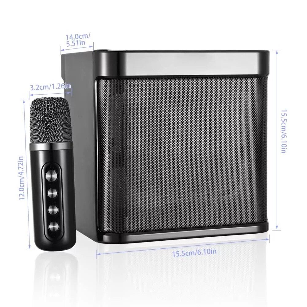 Karaoke Machine Portable Bluetooth Karaoke Speaker With 2 Wireless Microphones photo 4