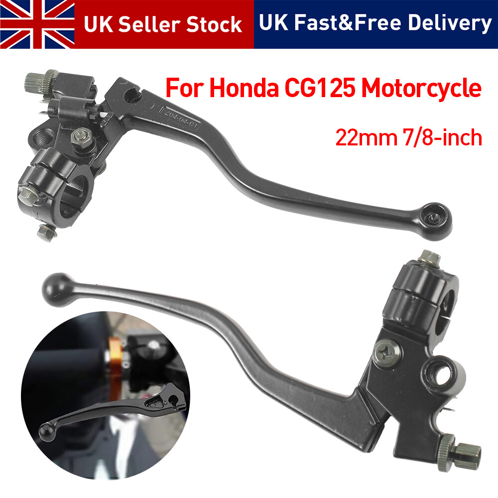For H Onda CG125 Motorcycle Brake & Clutch Lever Assembly Universal Long Black photo 1