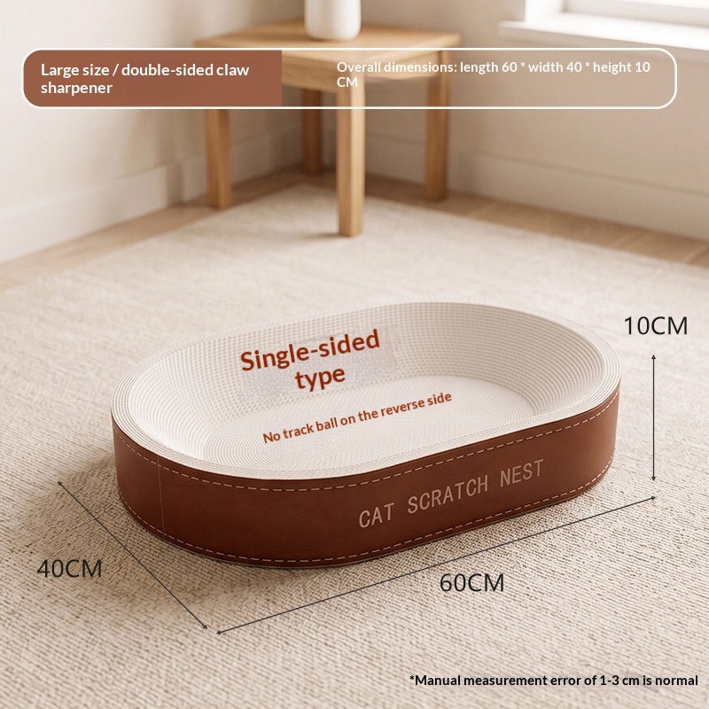 Cat Scratcher And Cat Bed Combo, White Cardboard, Highly Durable With Minimal Shedding, Large Size, Equipped With A Bell Tipped Ball Your Cats Perfect Self Entertainment Toy, Pet Supply photo 2