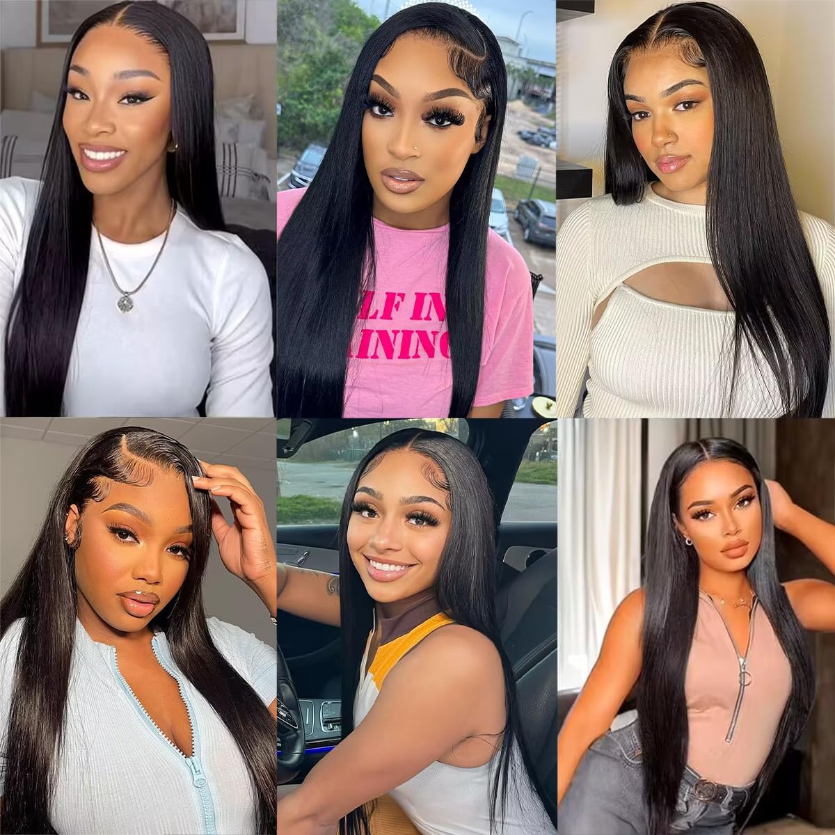 4x6 Lace Front Human Hair Wig, Straight, Natural Color, Density photo 3