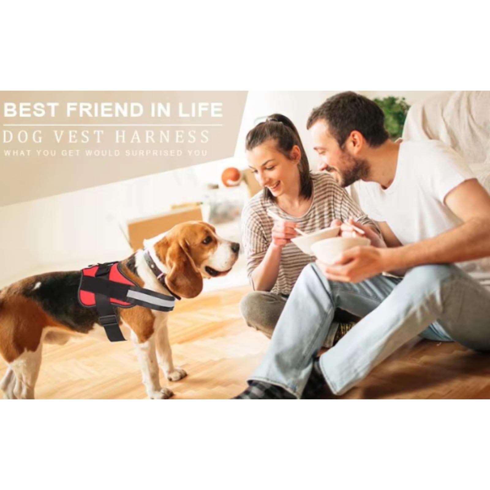 Dogshood Harness, Dogshood No Pull Harness, Breathable Reflective Vest With Handle, No MoreTugging Or Choking photo 3
