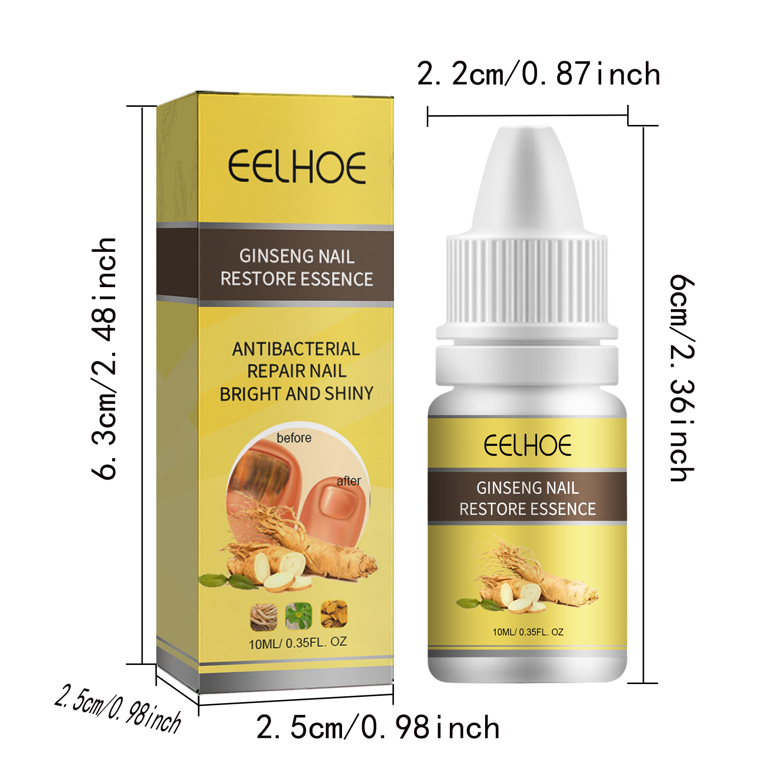 Ginseng Nail Essential Oil 10ml-box photo 3