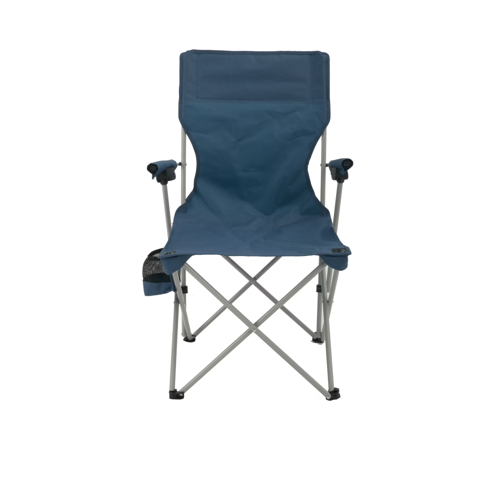 Hard Arm Camping Chair With Durable Polyester Seat And Steel Frame, Portable With Cup Holder photo 1