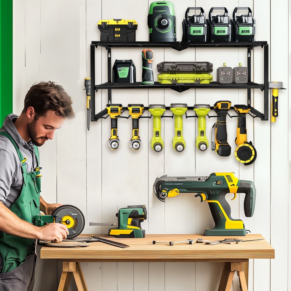 Power Tool Storage Wall Workshop Garage Organiser Drill Hold Impact Driver Rack photo 6