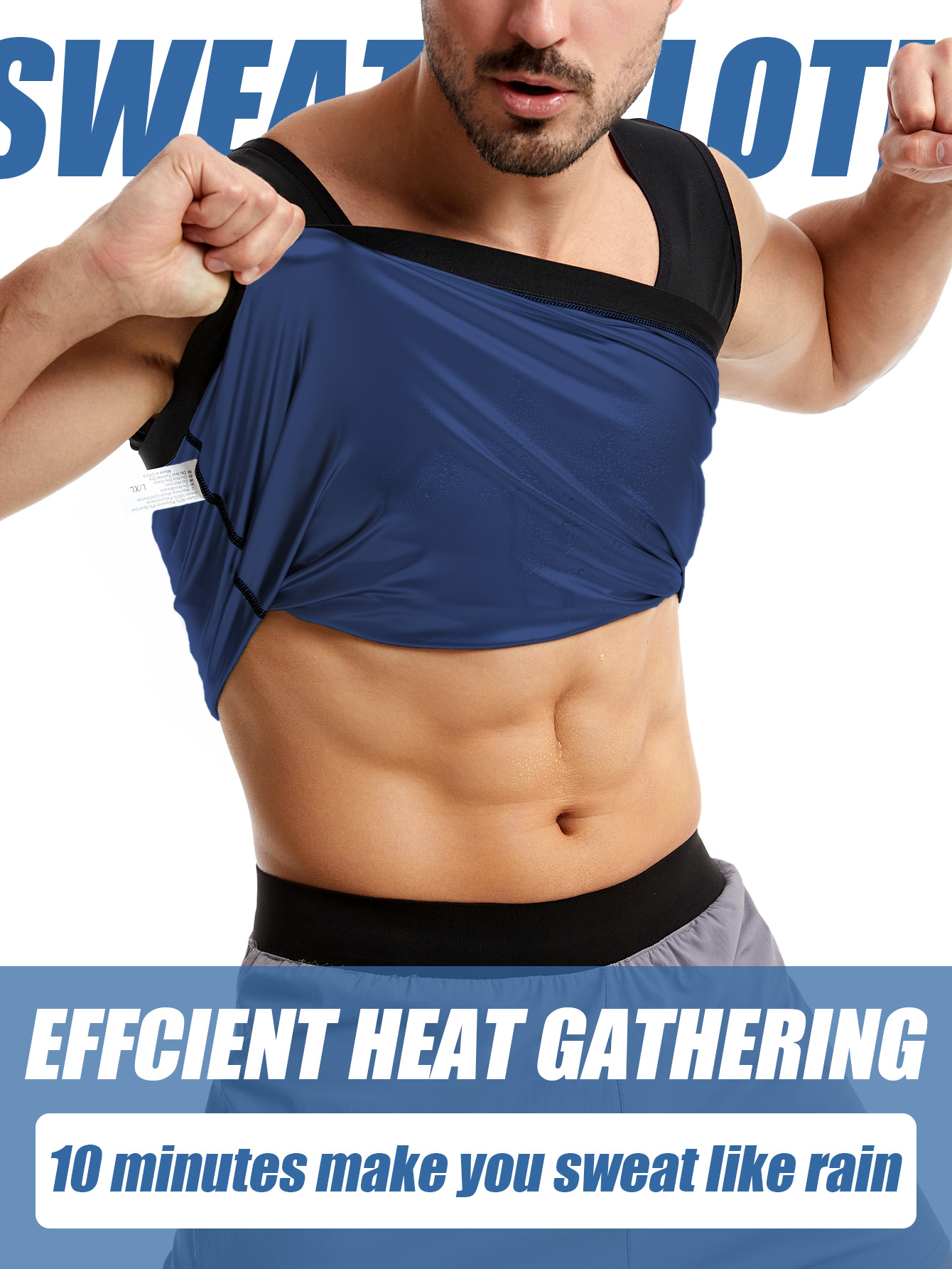 Sports Fitness Zipper Body Shaping Sweat Suit, Tummy Control Tight-Fitting Yoga Sauna Suit, Corset Vest For Men And Women, Short-Sleeved Quick-Drying photo 2