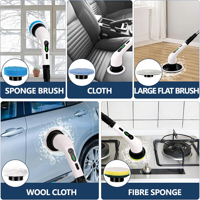 Cordless Electric Spin Scrubber Turbo Scrub Cleaning Brushs Chargeable Bathroom photo 6