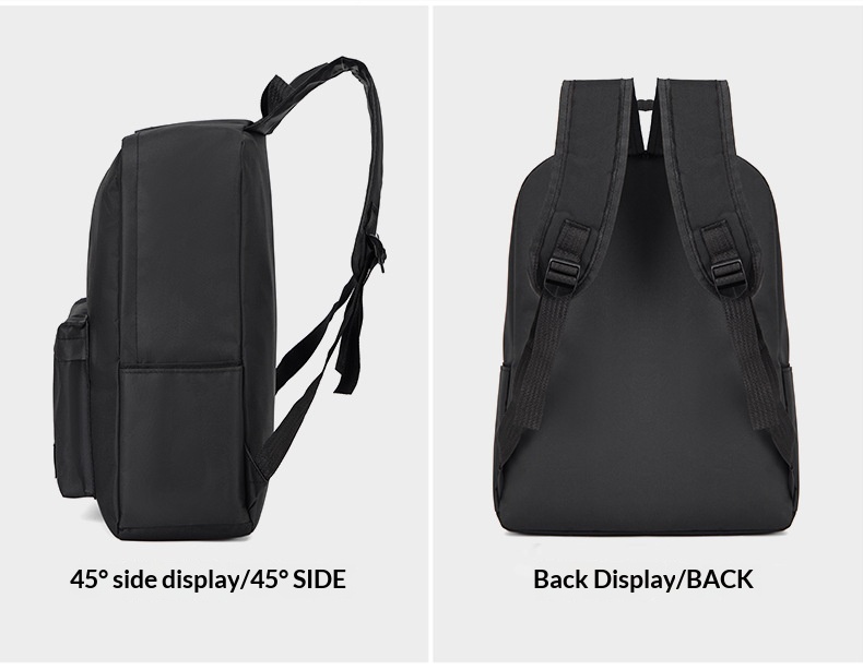 Business Double Shoulder Bag Fashion Casual Large Capacity Travel Backpack Computer Bag Versatile Lightweight College Student Backpack - Black  No USB photo 5