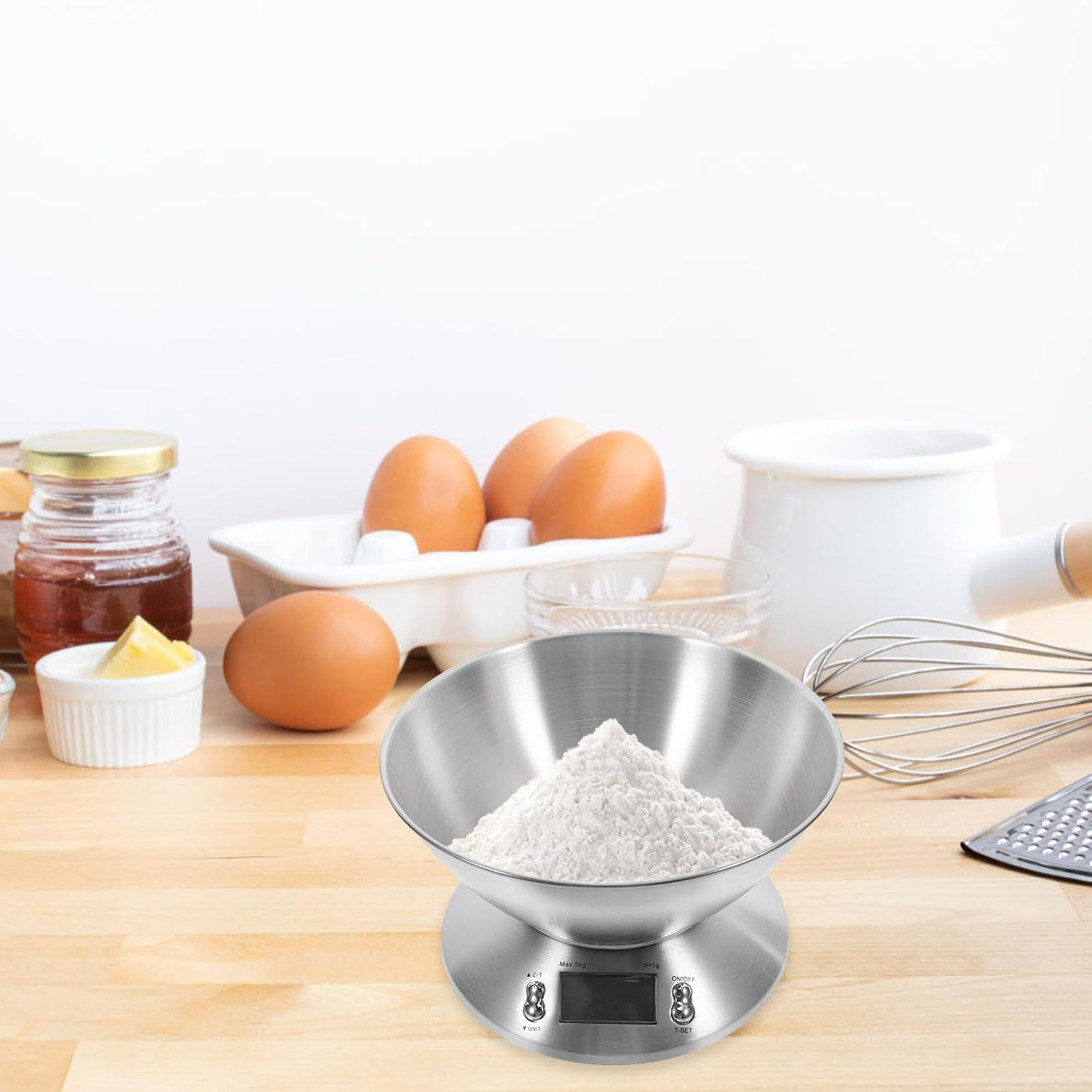 Compact Stainless Steel Electronic Kitchen Scale - Large Capacity Food Scale - Suitable For Both Household And Commercial Use - Multi-functional Electronic Food Scale photo 5
