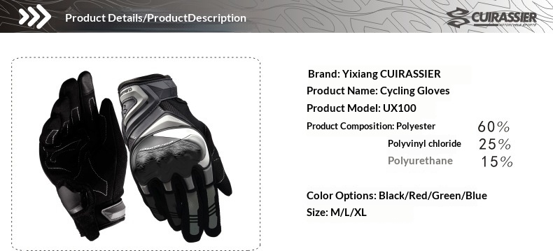 Motorcycle Gloves, Four-Season Outdoor Riding, Protective, Road Touring Off-Road, Touchscreen Compatible, Reflective photo 5