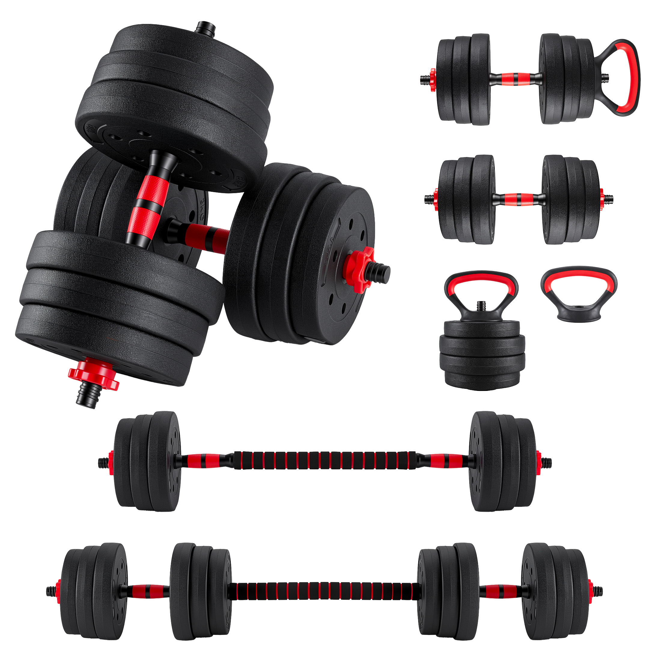 Adjustable Dumbbell Set, 20-40-60 Pounds, 5-in-1 Weight Combination photo 2