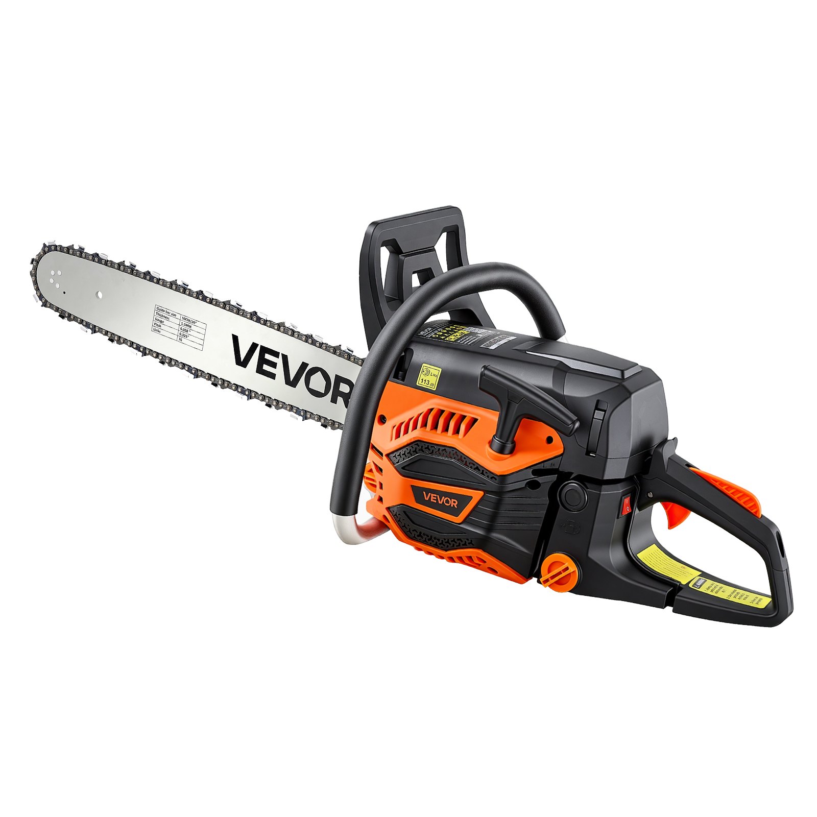 Gas Powered Chainsaw 20 Inch 58CC 3.22HP 2 Stroke Engine Gas Chainsaw, For Wood Cutting, Tree Trimming & Land Clearing, Throttle-Synced Choke, Power Chain Saw With Non-Slip Handle & Dual Tanks photo 3