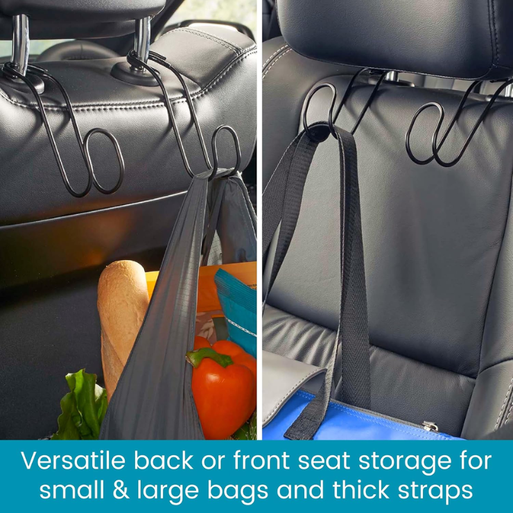 Heavy Duty No-Slip Unbreakable Metal Car Hooks For Purses, Bags And Hats photo 5