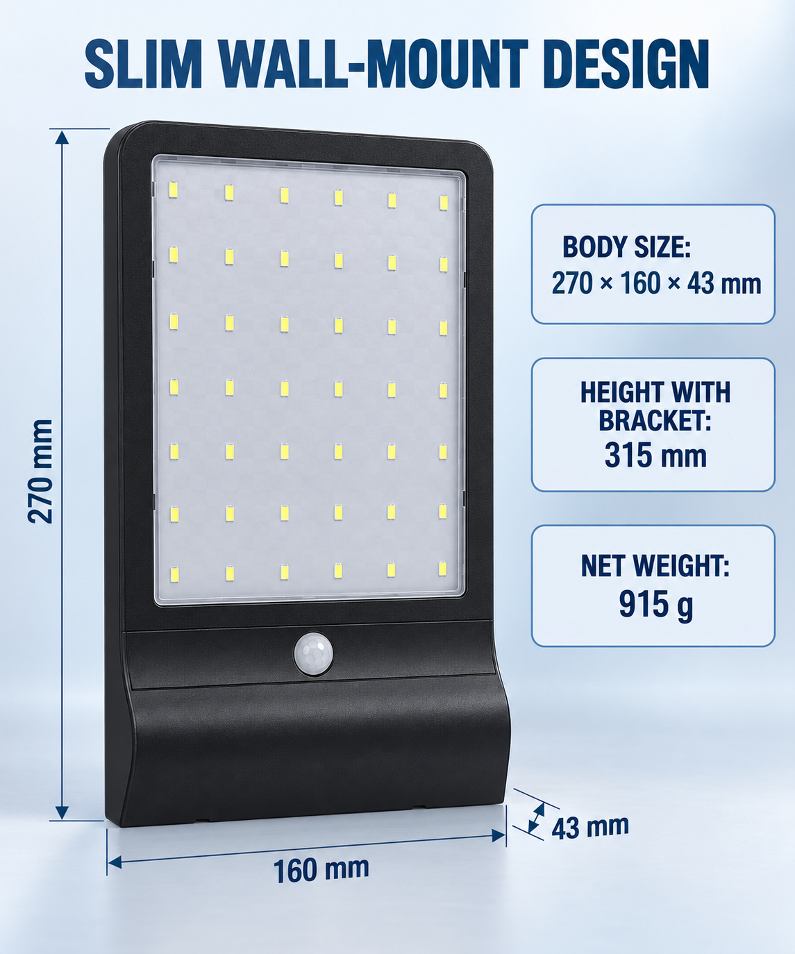 Solar Powered Rechargeable Motion Sensor LED Work Light 20W For Auto W732 Street Outdoor Road photo 2