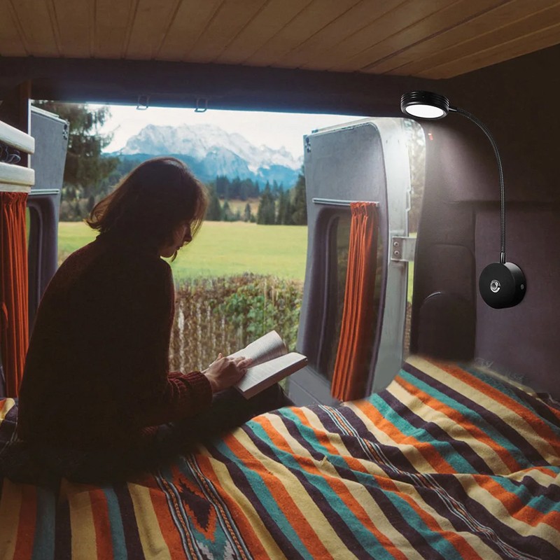 12V LED Touch Dimmable USB Spot Reading Light Motorhome Campervan Caravan Boat photo 4