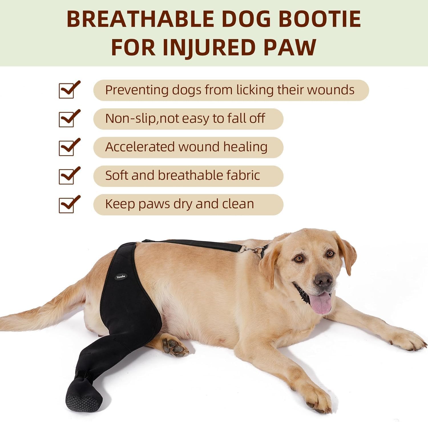 Dog Socks To Prevent Licking Paws , Breathable Leg Sleeve To Stop Licking And Biting,  Firm And Secure Adjustable Size Dog Recovery Sleeve Socks photo 7