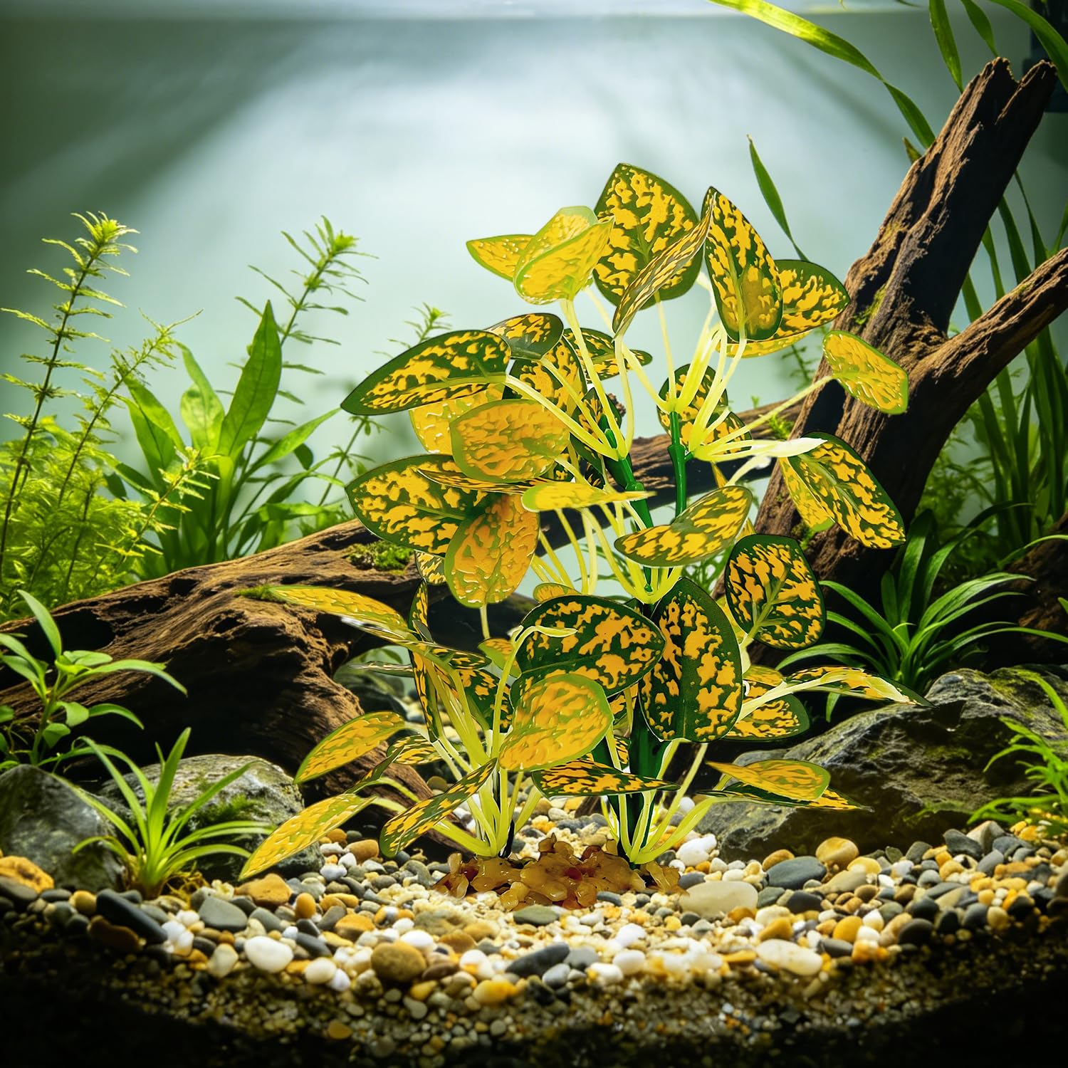 Silk Aquarium Plants 2-Pack, 8.6-inch Artificial Aquarium Silk Plants -  Simulated Fish Habitat Decor, Safe Silk Plants For Aquariums Fish Fishbowl photo 8