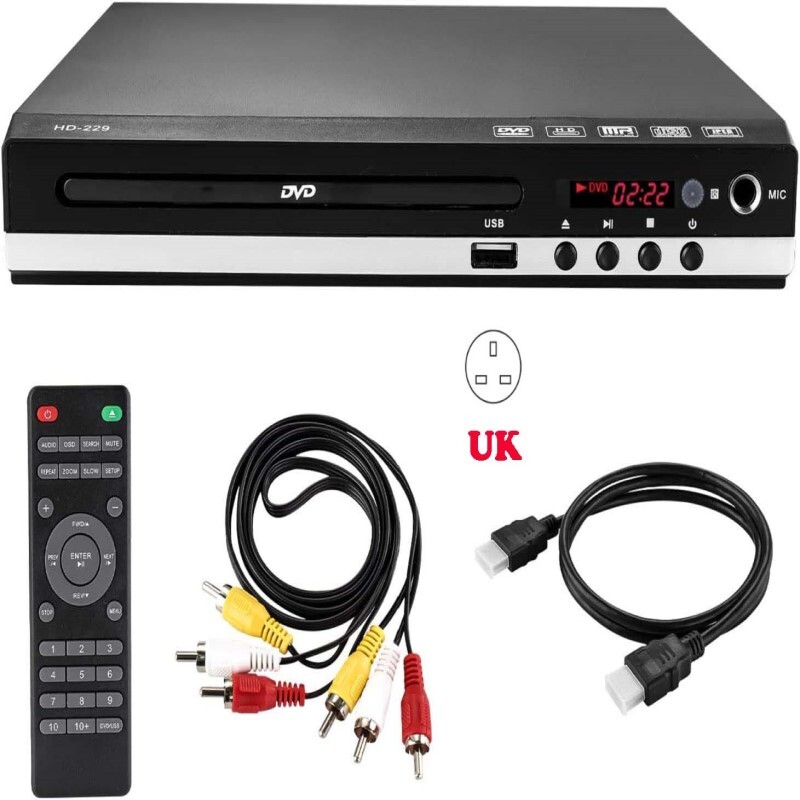DVD Player Region Free With Remote Control USB Multi Region & HDMIAV Cable UK photo 1