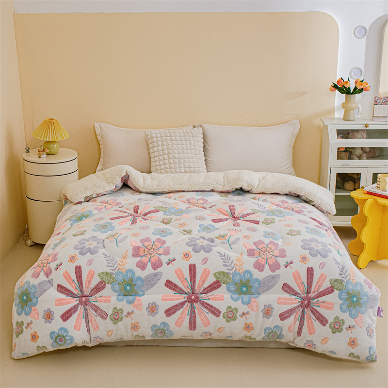 1PC Sherpa Comforter, Double Sided Warm Fluffy Bedding Comforter, Thick Soft Comforter For Bedroom All Season photo 7