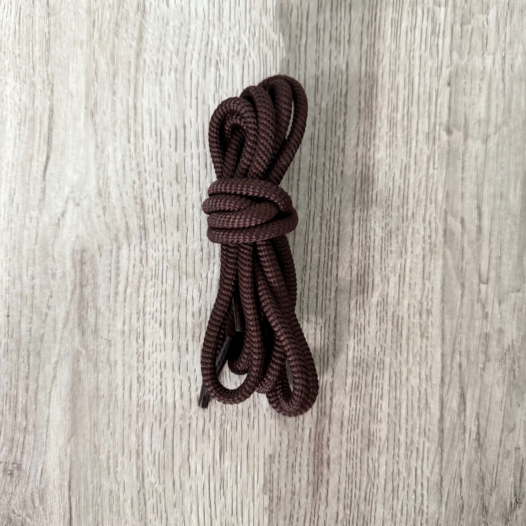 Round Solid-Color Ribbed Shoelaces photo 3
