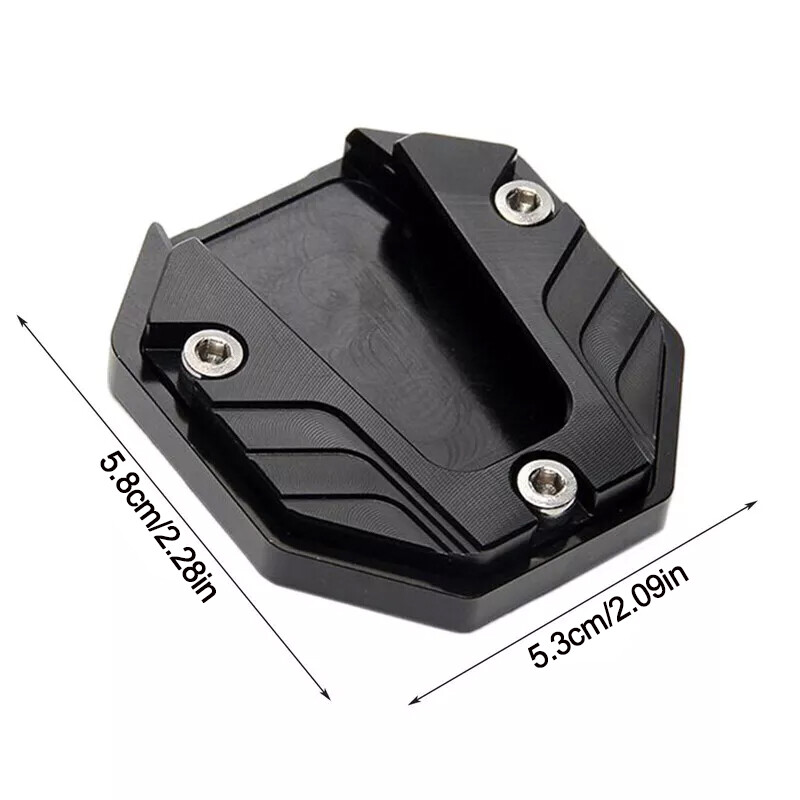 Motorcycle Scooter CNC Side Stand Enlarge Foot Plate Kickstand Extension Pad 1PC photo 8