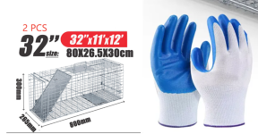 Folding Large Metal Dog Cage For Rescuing Stray Cats And Dogs, Pet Cage With Reinforced And Enlarged Design, Foldable Cage photo 7