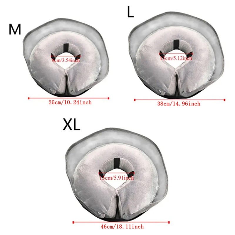 Inflatable Dog Cone Collar Soft After Surgery ALterna Tive Meff-Mluk photo 5