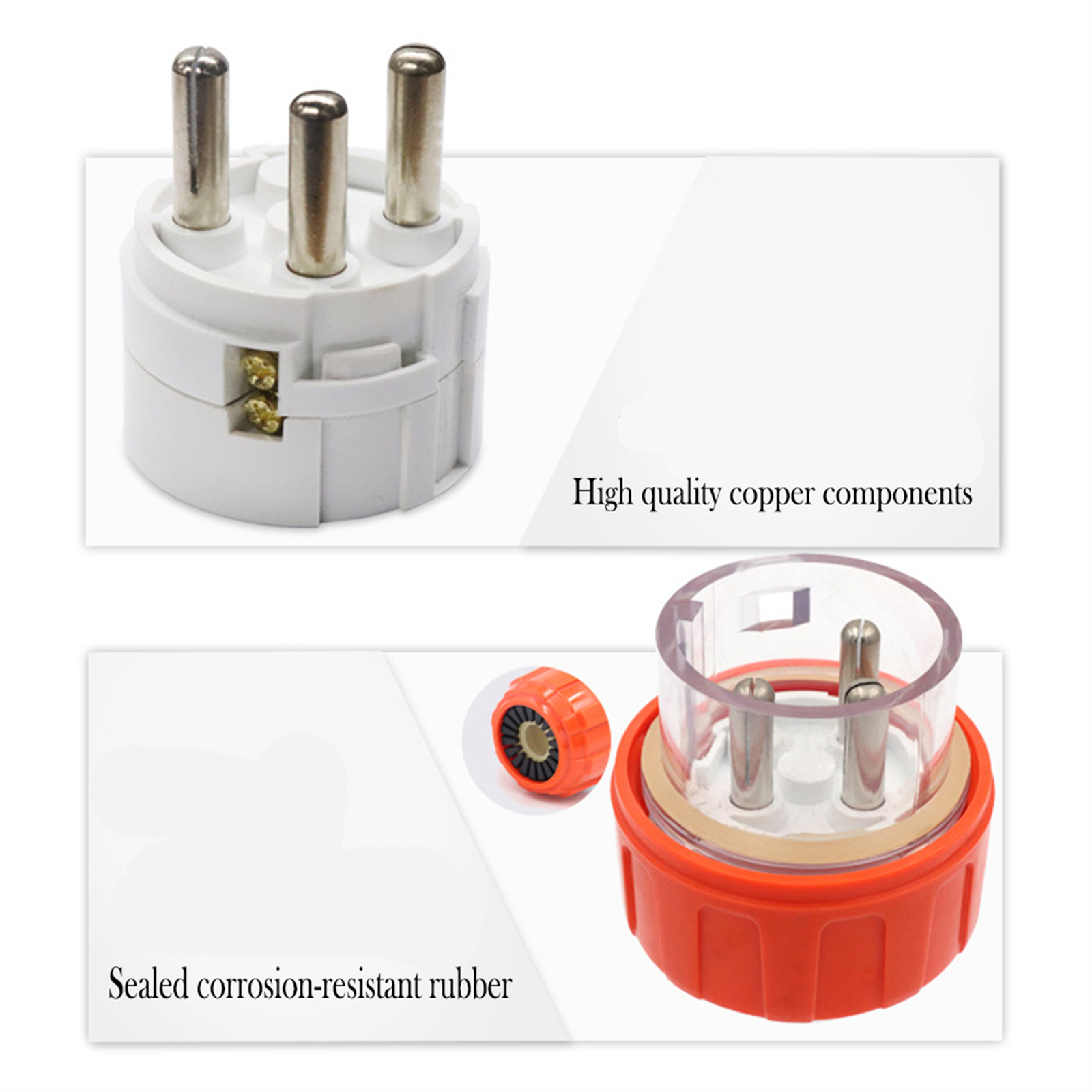 32 Amp 5m 3 Pin Extension Lead Single Phase 250V Rubber Heavy Duty Cable Male&Female Plug photo 6