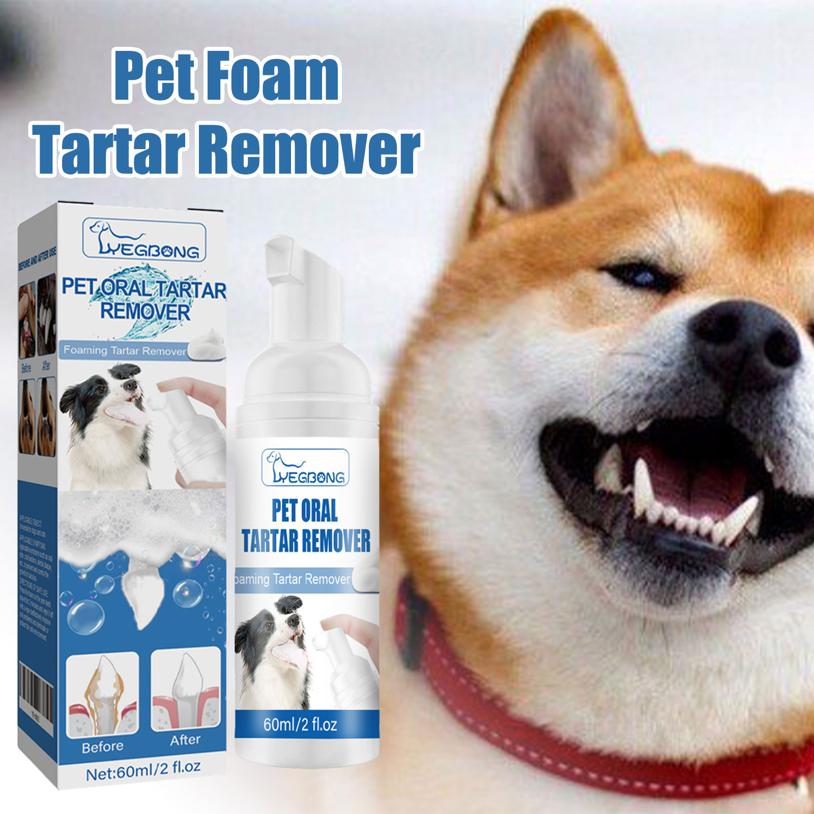 Pet Foam Toothpaste Remover 60ml 1box photo 5