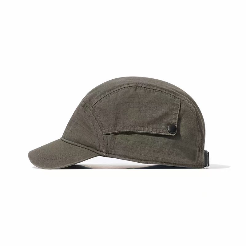 Korean Version Retro Functional Short-brimmed Baseball Cap, Stylish And Fashionable Outdoor Sports Baseball Cap, Distressed Washed Button Casual Hat photo 2