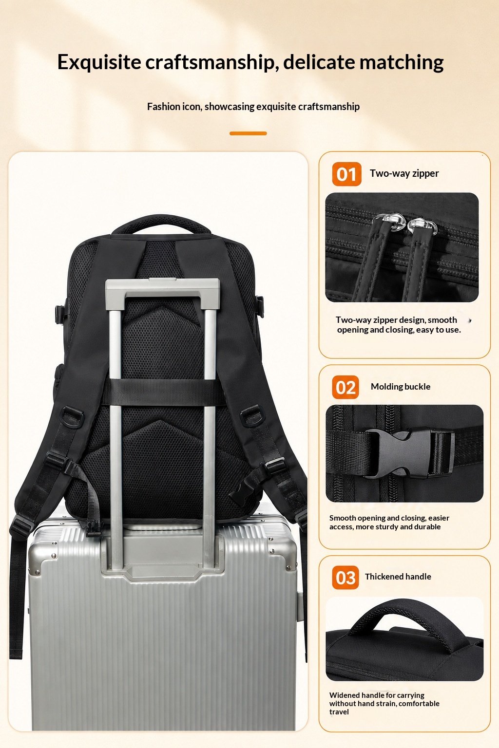 Vacuum Compression Travel Bag, Budget Airline Boarding Bag, 16 Inch Computer Storage, Large Capacity, Lightweight photo 2