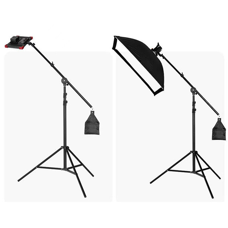 Studio Photo Video Light Stand Telescopic Boom Arm Holder 360 With Sandbag -UK photo 2